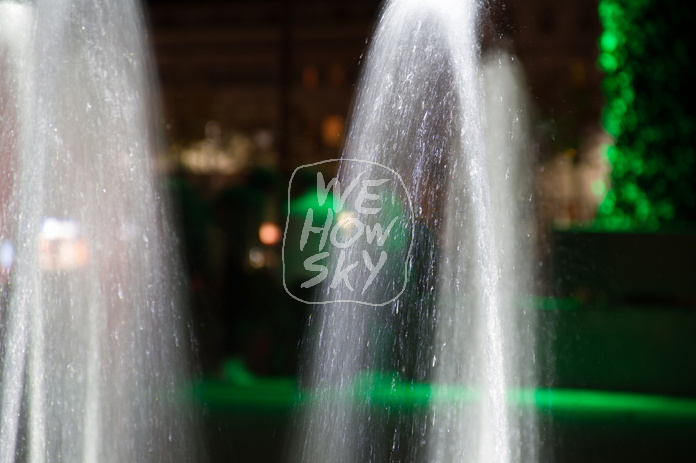 Springbrunnen Kesselbrink bei Nacht