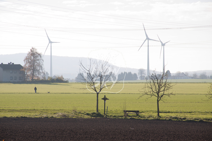 Windräder im Gegenlicht