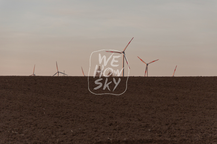 Windkraft im Sonnenuntergeng