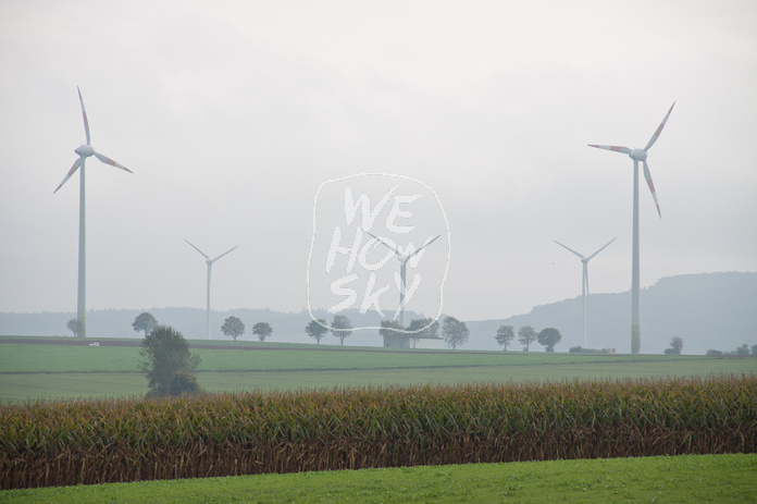 Windräderreihe
