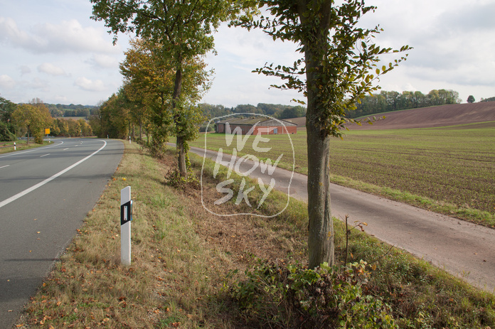 Landstraße mit Radweg