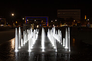 Springbrunnen Kesselbrink bei Nacht