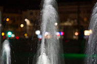 Springbrunnen Kesselbrink bei Nacht