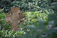 Steinkreuz in Büschen