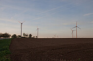 Windkraft im Sonnenuntergeng