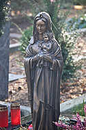 Bronzefigur Madonna mit Kind