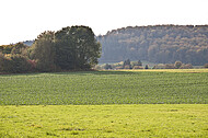 Acker vor Bergrücken