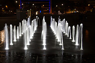 Springbrunnen Kesselbrink bei Nacht